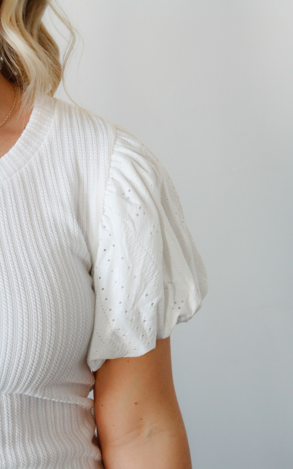 Chelsea White Knit Top